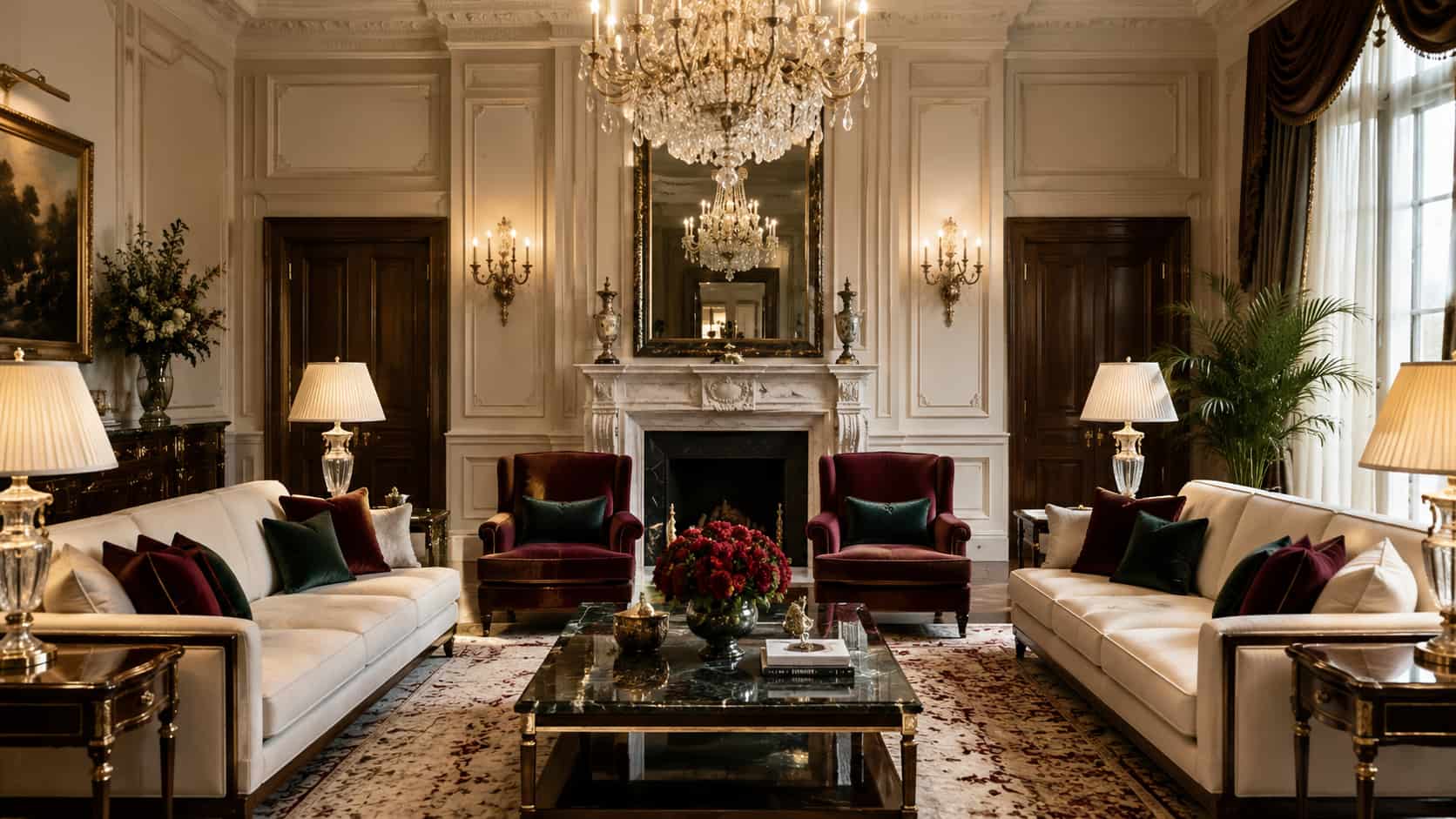 Woonkamer in klassieke stijl