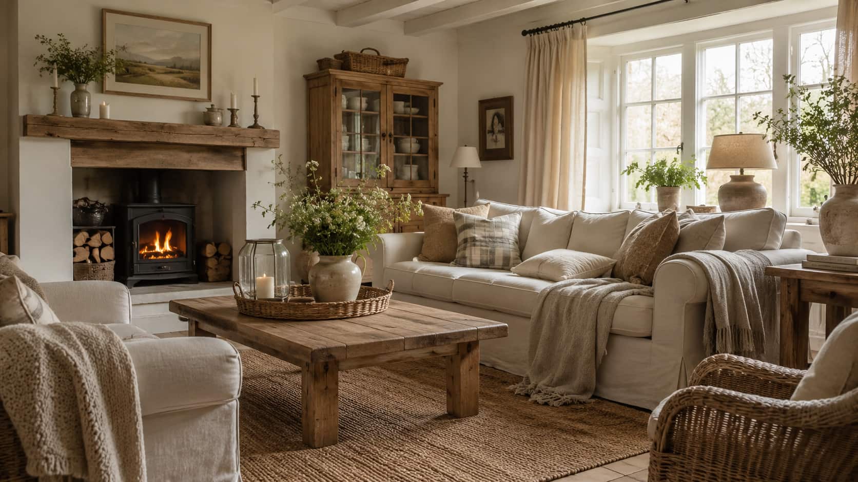 Keuken met landelijk interieur